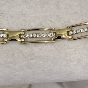 14k Gold Plated Bracelet with zircons.
